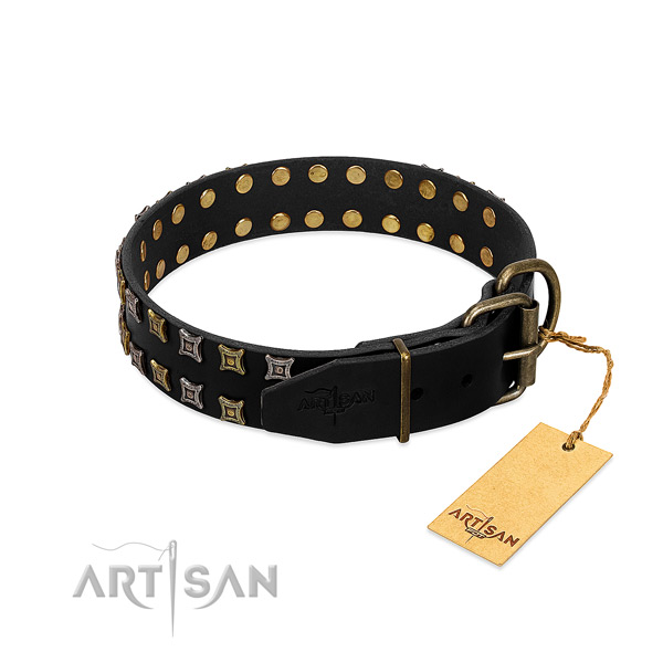 Best quality leather dog collar made for your four-legged friend