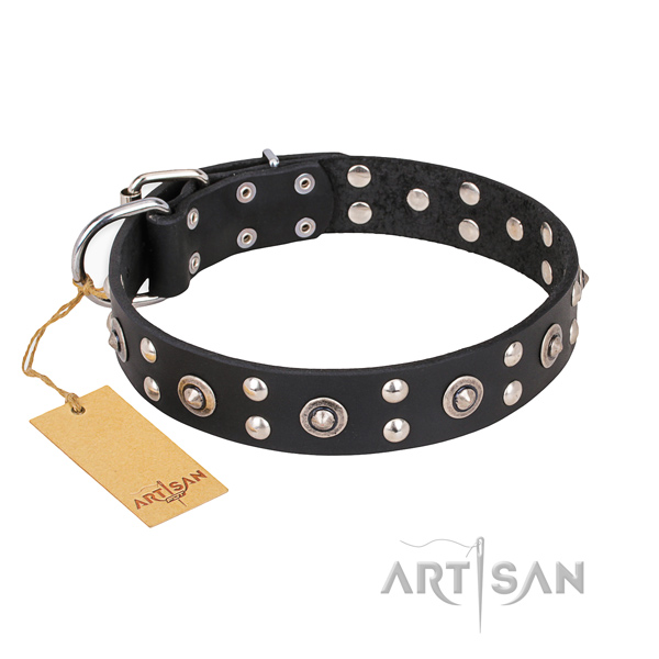 Comfy wearing inimitable dog collar with rust-proof fittings