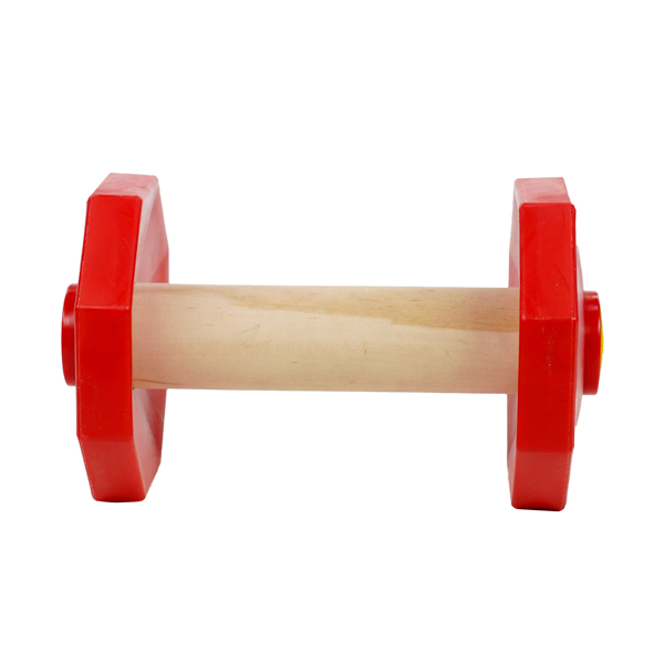 Dog dumbbell of hardwood for training