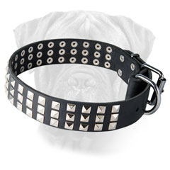 Bullmastiff Dog Collar of Non-stretching Soft Leather