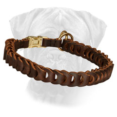 Leather Choke Collar Fancy Braided